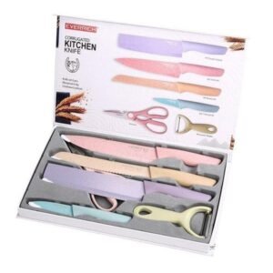 Set Cuchillos Colores + Exprimidor Jugos Portátil H40